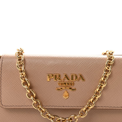 Prada Saffiano Chain Wallet Cammeo 7 of 10