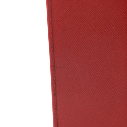 Prada Saffiano Checkbook Cover Rosso 7 of 7