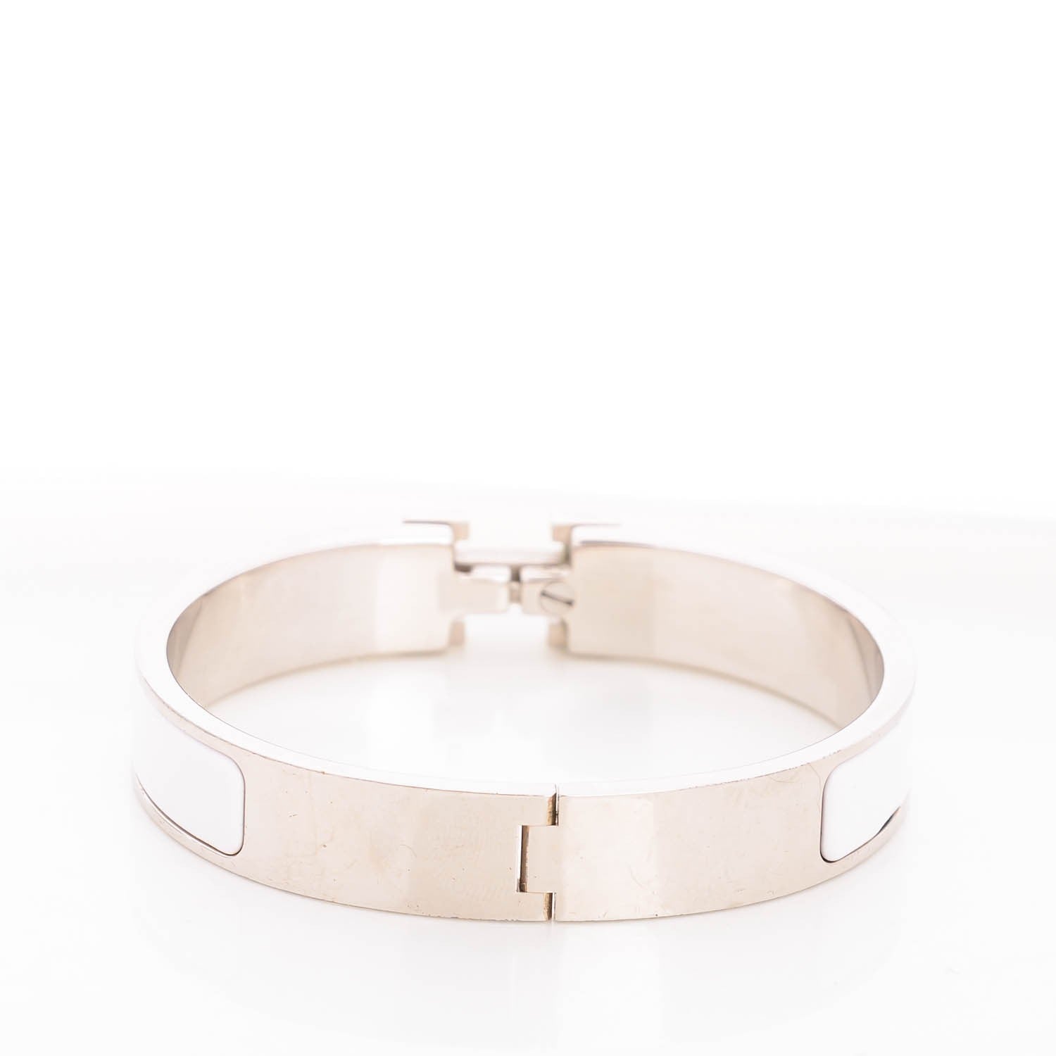 Hermes Enamel Narrow Clic Clac H Bracelet PM White 3 of 7