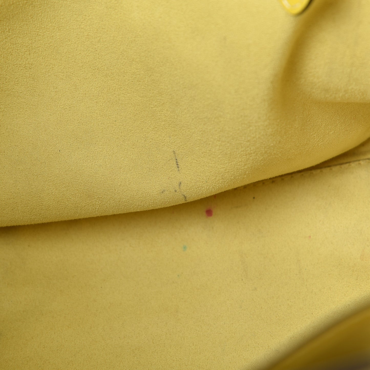 Drummed Calfskin Mini Luggage Citron