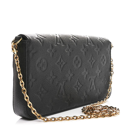 Louis Vuitton Empreinte Pochette Felicie Chain Wallet Black 4 of 10