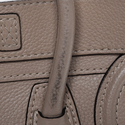 Celine Drummed Calfskin Nano Luggage Dune 15 of 18
