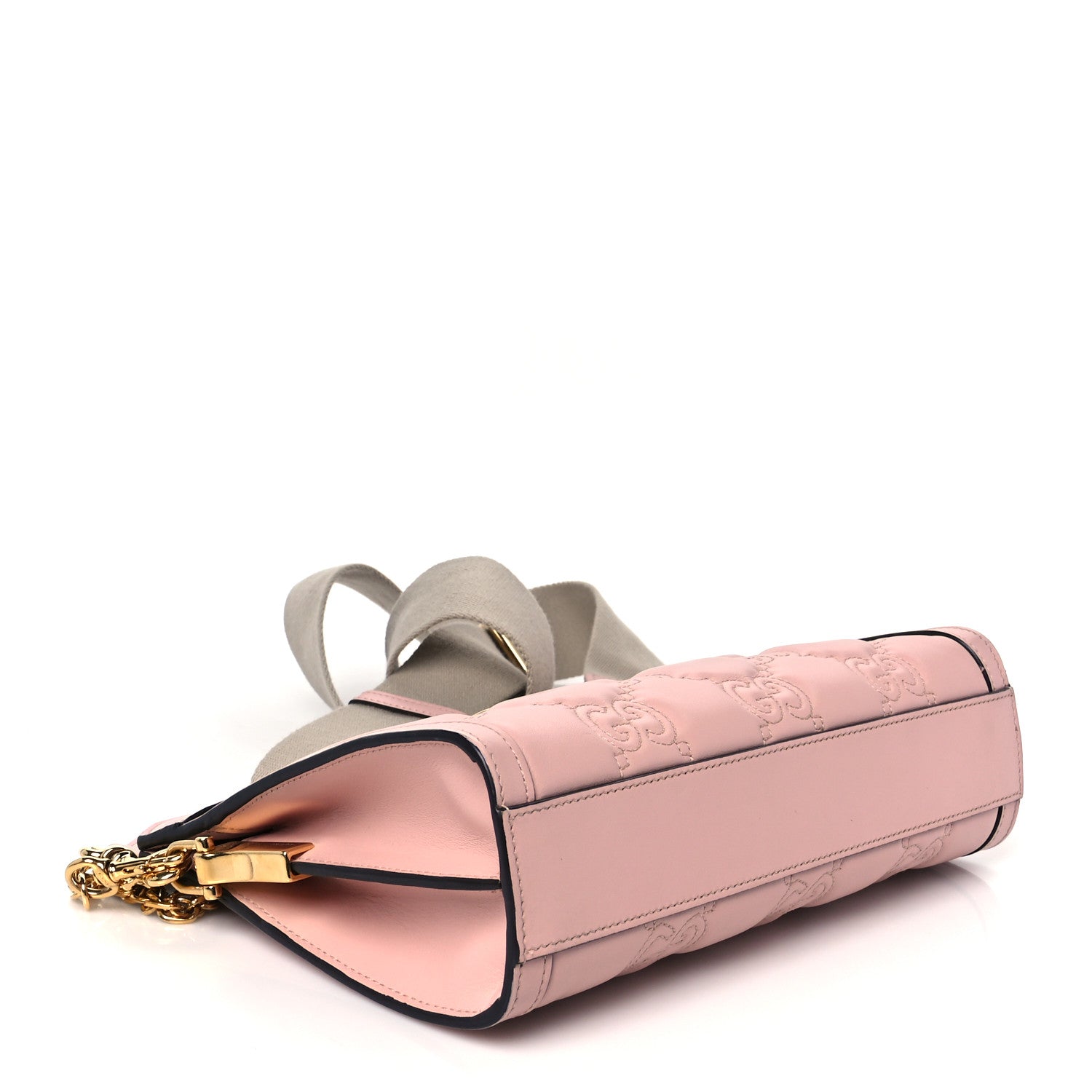 Gucci Calfskin GG Matelasse Small Slim Chain Shoulder Bag Perfect Pink Natural 4 of 11