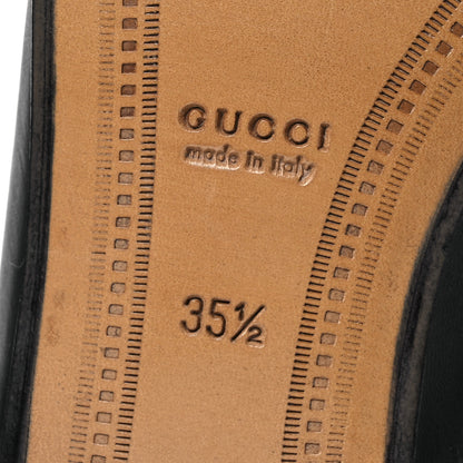 Gucci Malaga Kid Web Womens Horsebit Loafers 35.5 Black 7 of 15