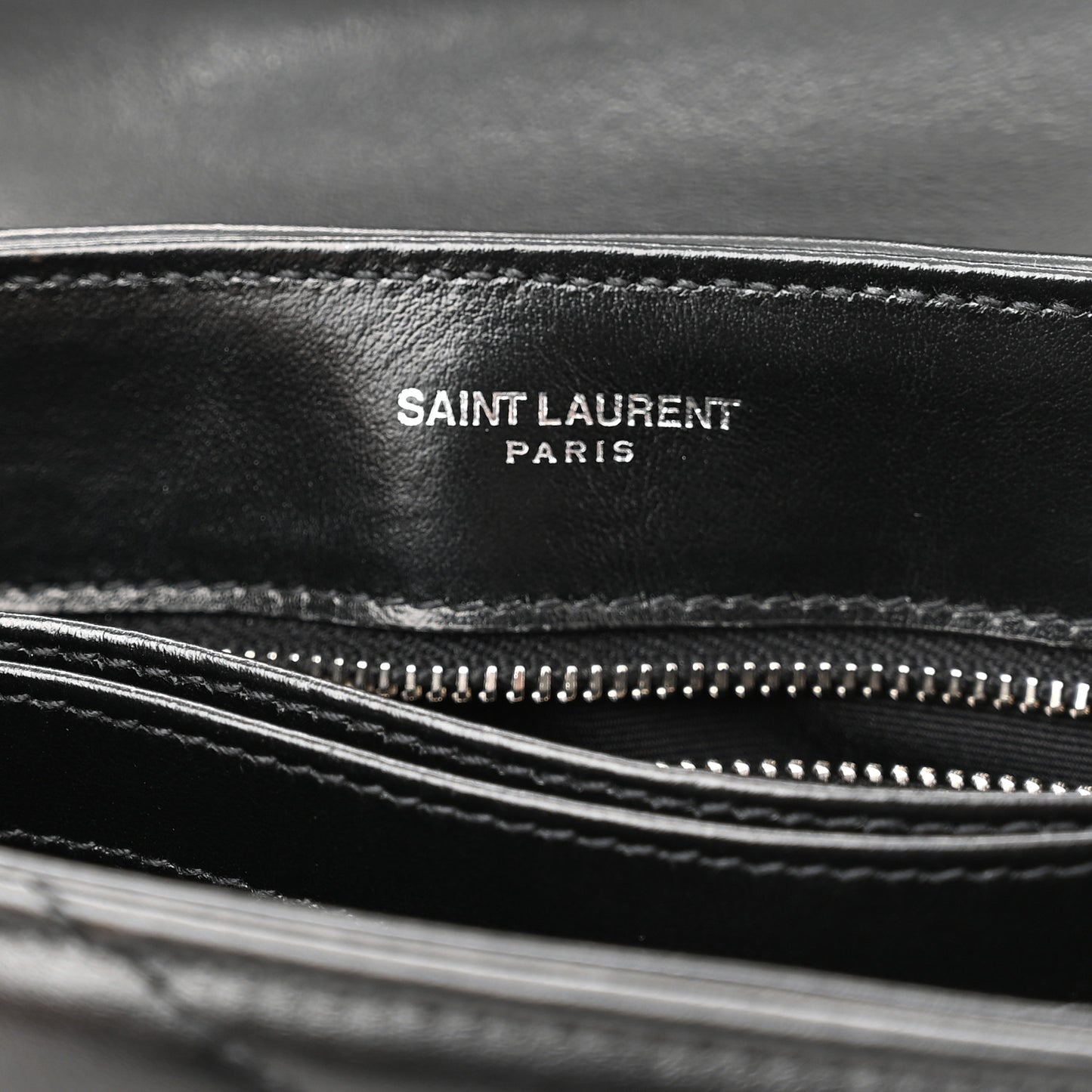 Calfskin Y Quilted Monogram Toy Loulou Crossbody Bag Black