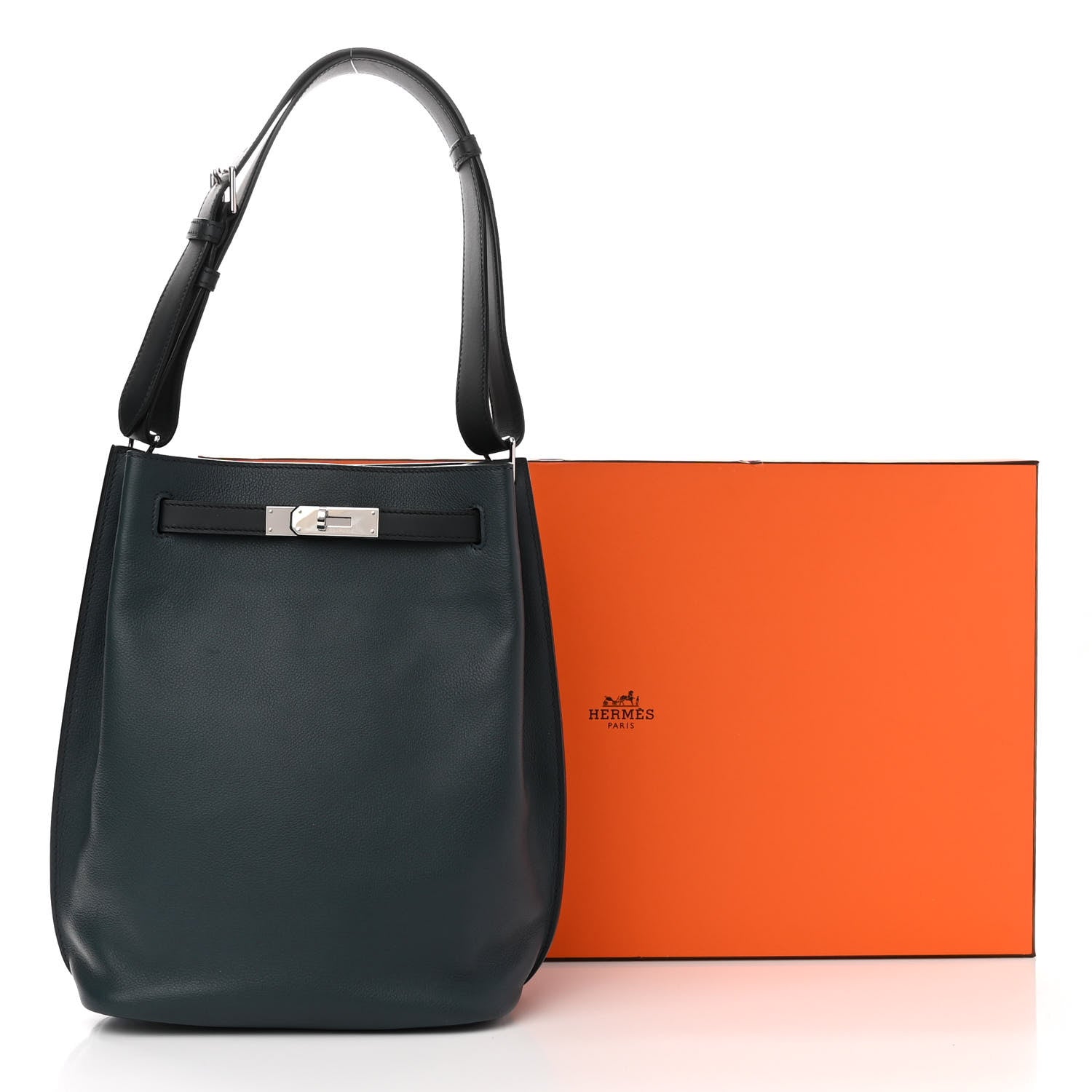 Hermes Evercolor Sombrero So Kelly 22 Bleu Ocean Bleu Obscure 11 of 11
