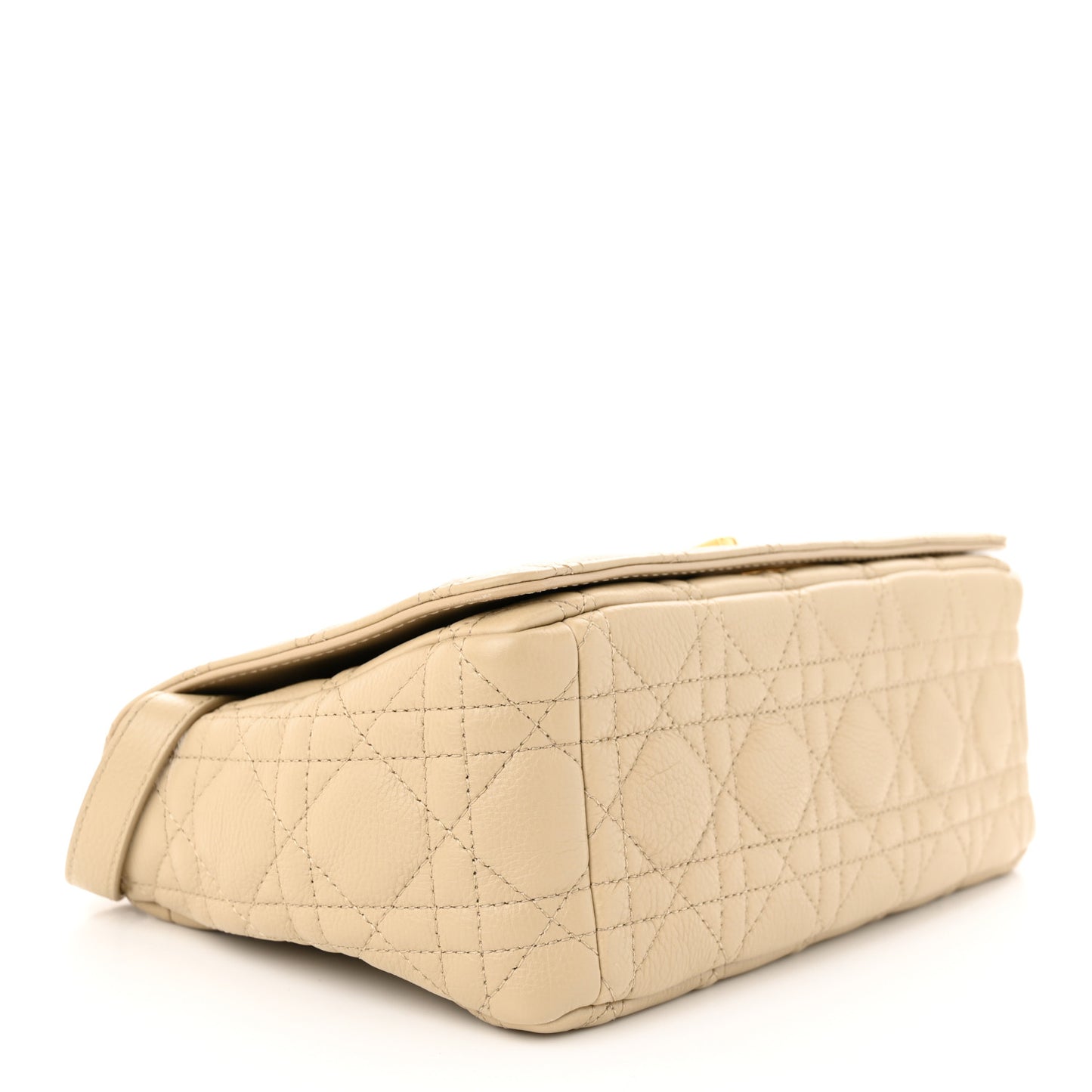 Supple Calfskin Cannage Medium Caro Bag Beige