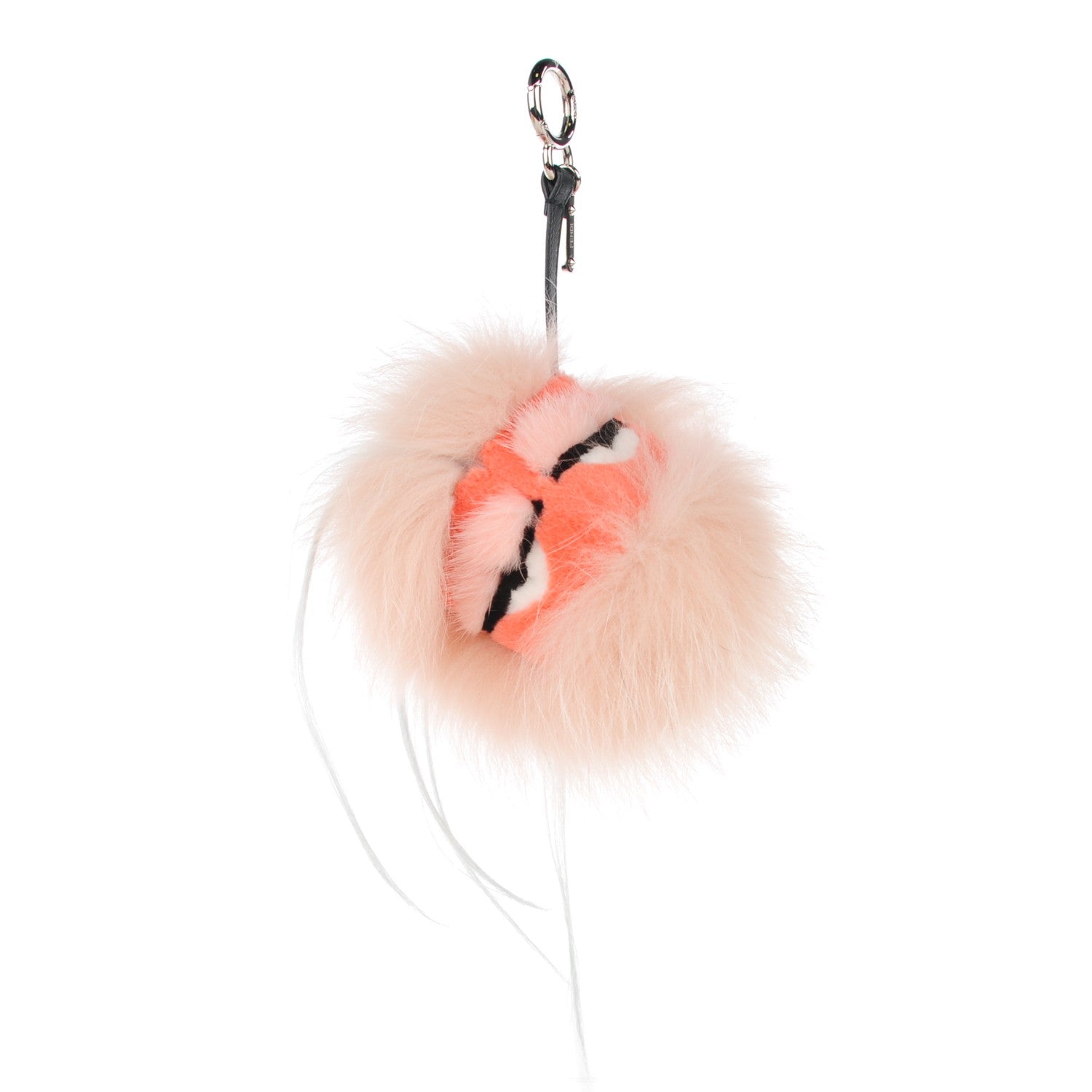 Fendi Fox Rabbit Goat Mink Fur Vitello Flamingo Furbet Monster Bag Bug Charm Light Pink 1 of 5