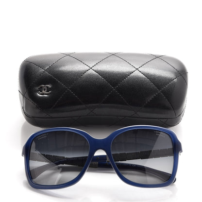 Chanel Baguette Crystal Polarized Square Sunglasses 5308-B Blue 7 of 7