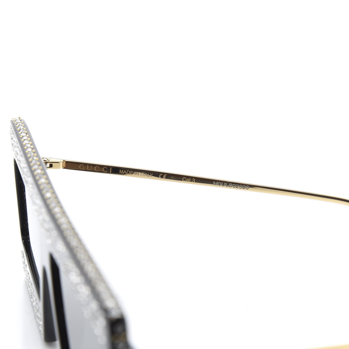 Acetate Crystal Mask-Frame Sunglasses GG0431S Black