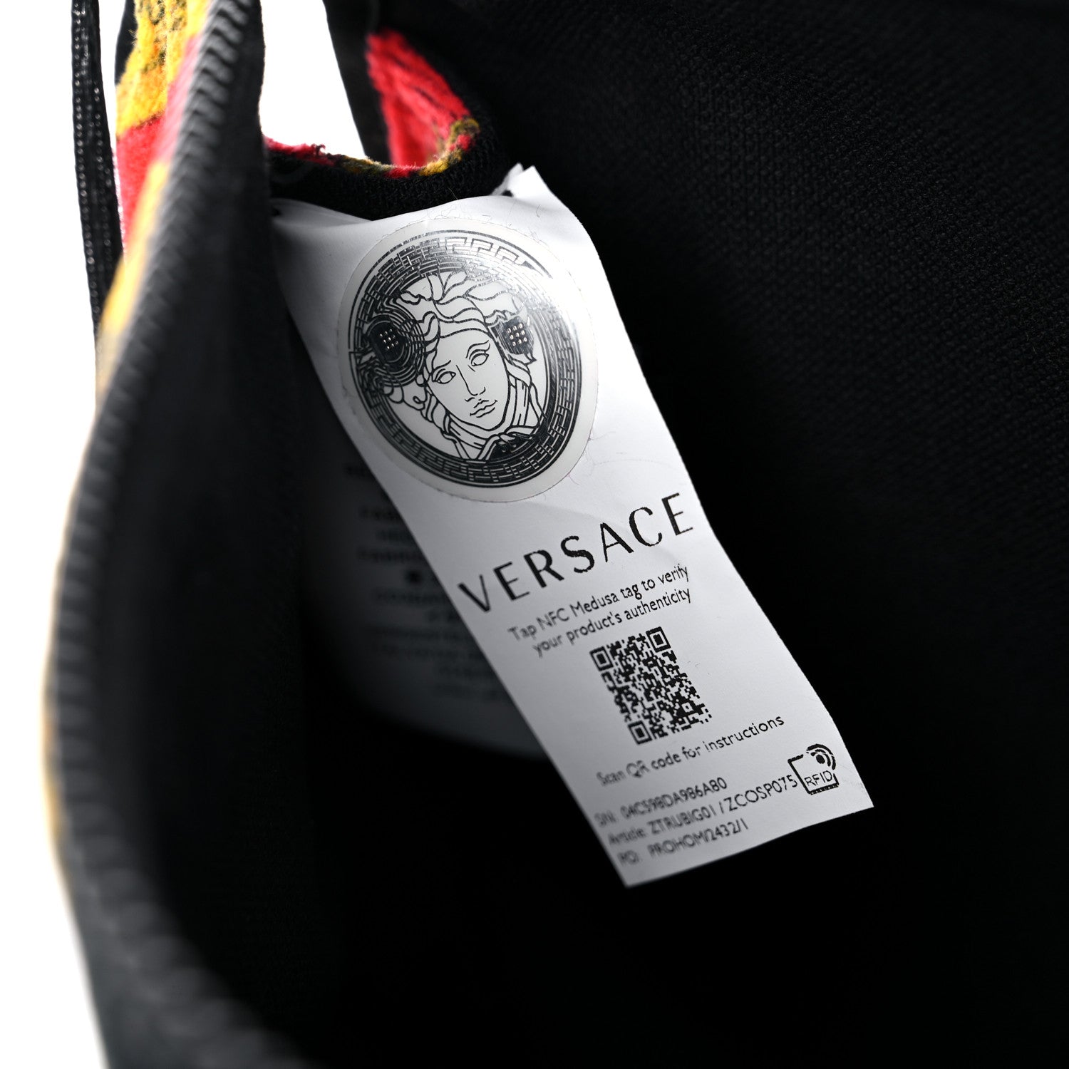 Versace Baroque Print Icon Pouch Red 6 of 8