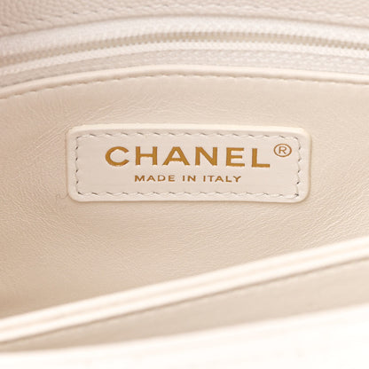 Chanel Caviar Quilted Mini Coco Handle Flap White 6 of 13