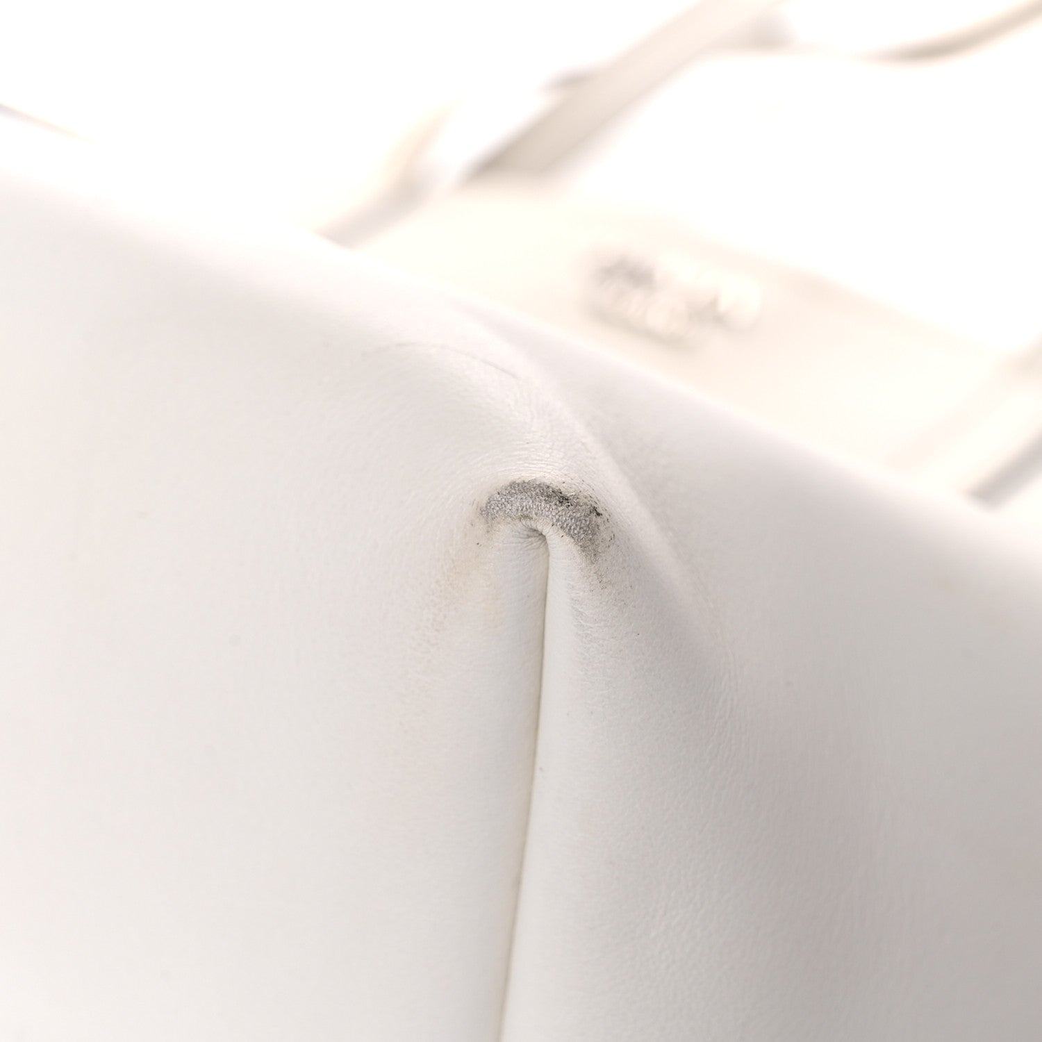 Prada City Calf Front Pocket Large Shopping Tote White Black 7 of 22
