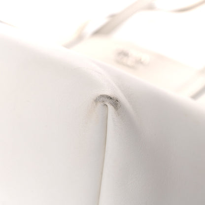 Prada City Calf Front Pocket Large Shopping Tote White Black 7 of 22