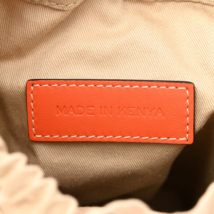 Chloe X MIFUKO Raffia Calfskin Basket Shoulder Bag Orange Fizz 6 of 10