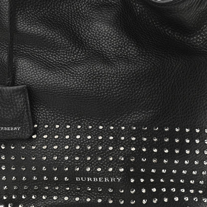 Burberry Calfskin Studded Medium Susanna Hobo Black 7 of 9