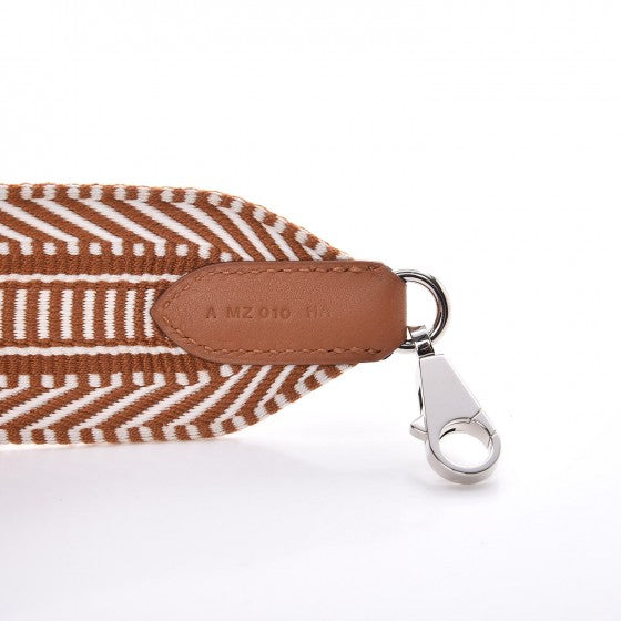 Toile Swift 50mm Sangle Cavale Shoulder Strap Ecru Beige Gold