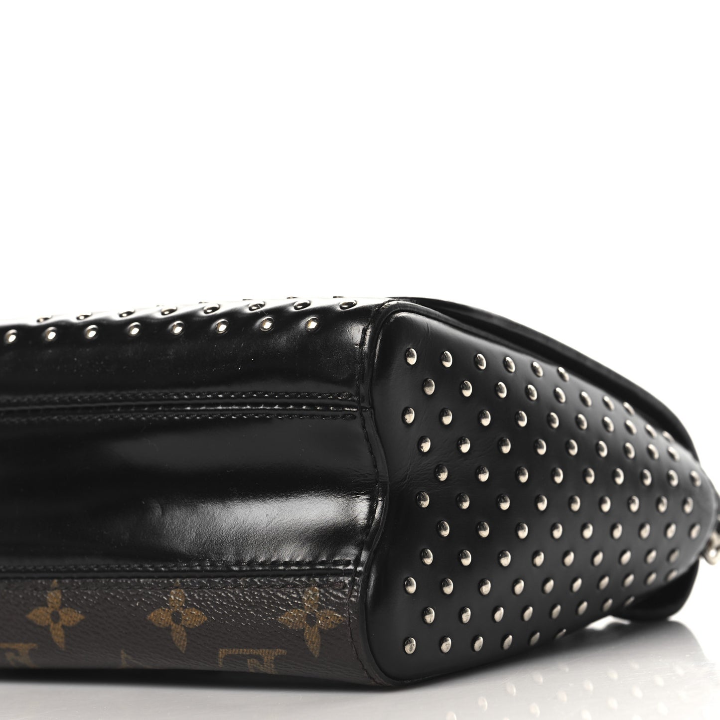 Calfskin Monogram Studded Twist Shoulder Bag MM