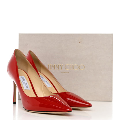 Jimmy Choo Patent Romy 85 Pumps 41 Red 10 of 10