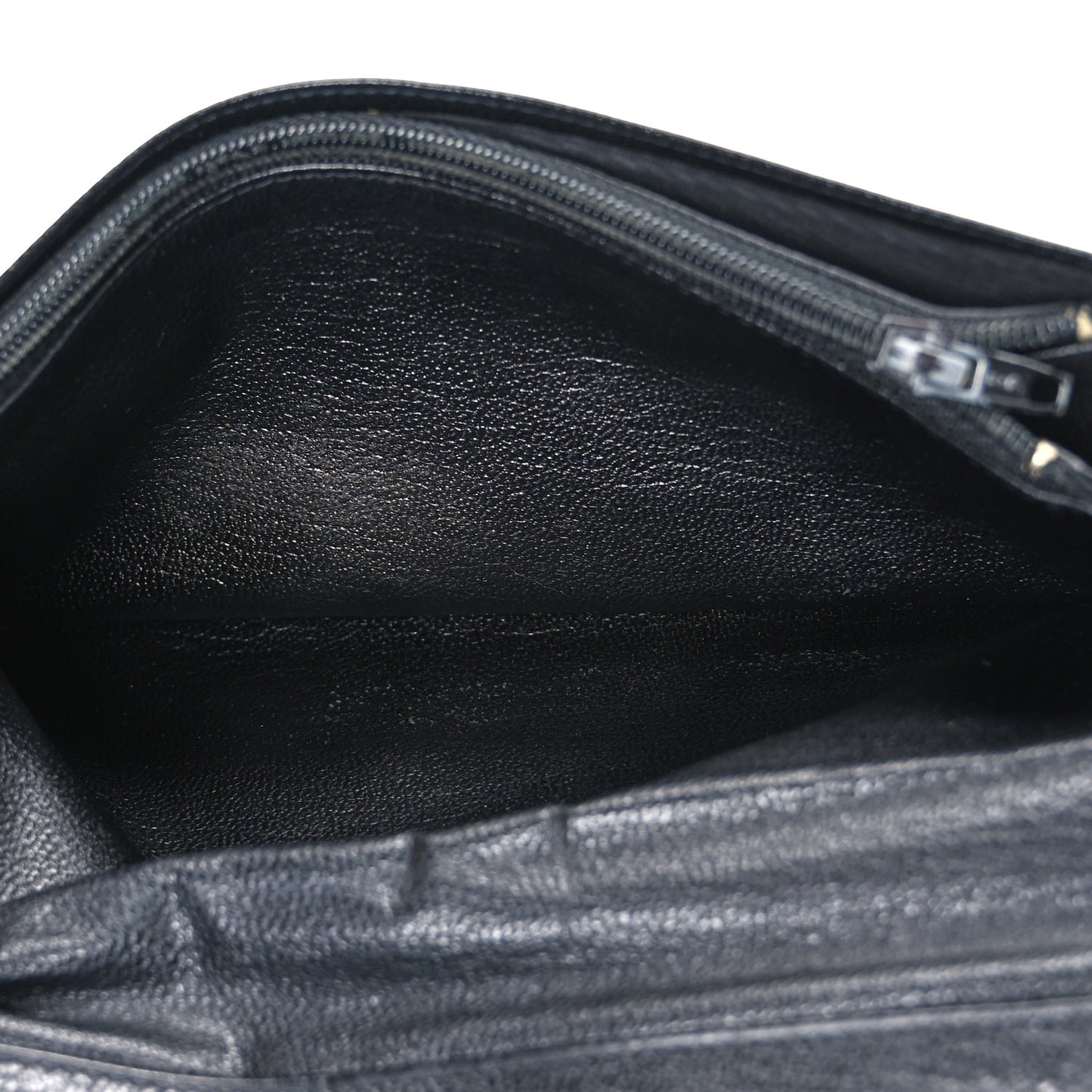 Goatskin Yen Wallet Black