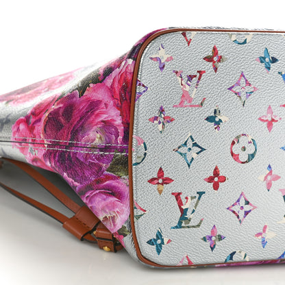 Louis Vuitton Metallic Monogram LV Garden Neverfull MM Silver 9 of 10