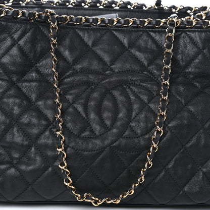 Chanel Calfskin Quilted Small Chain Me Tote Black 8 of 10