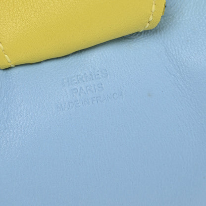 Hermes Milo Lambskin Grigri Rodeo Horse Bag Charm GM Bleu Celeste Lime Malachite 3 of 4