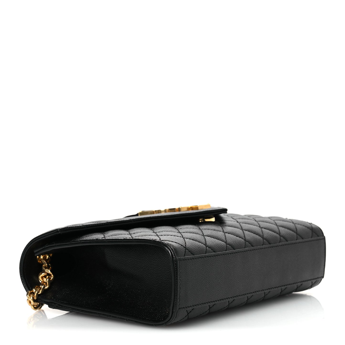 Grain De Poudre Textured Mixed Matelasse Triquilt Medium Monogram Satchel Black