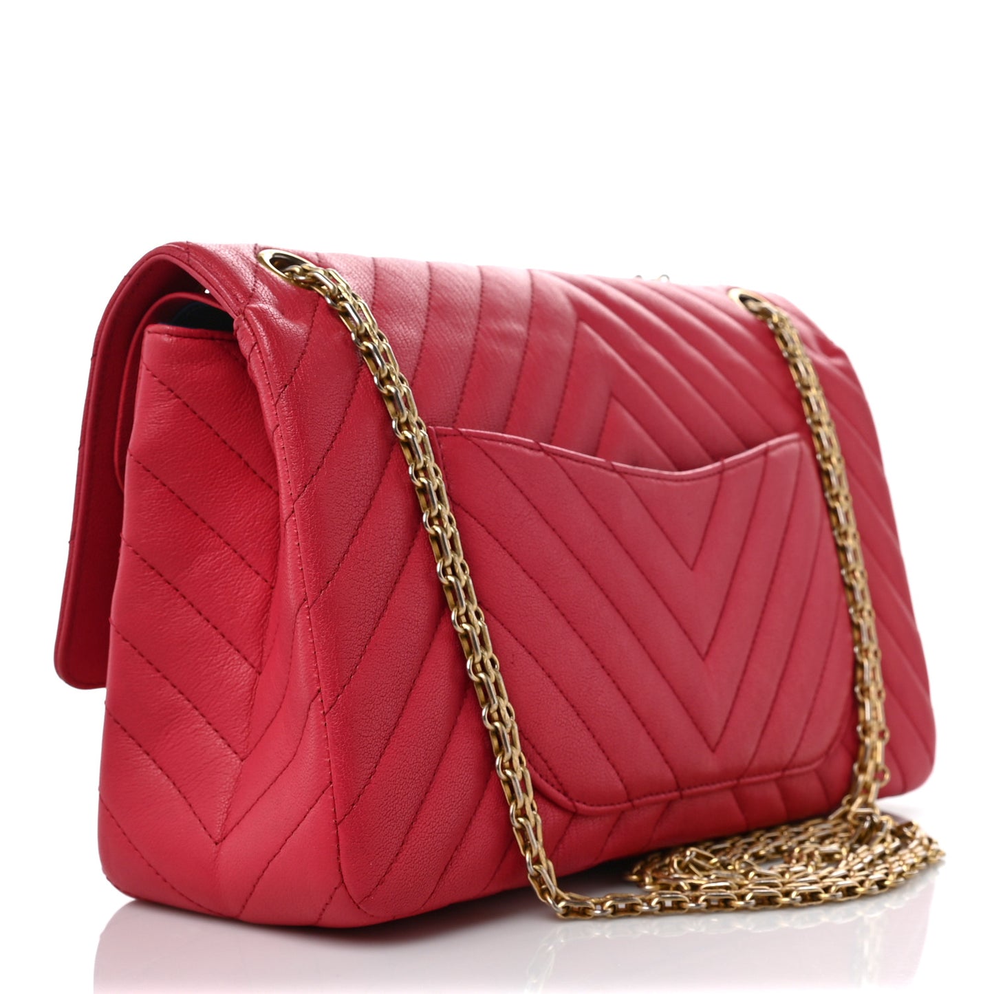 Sheepskin Chevron Quilted 2.55 Reissue 226 Flap Dark Pink