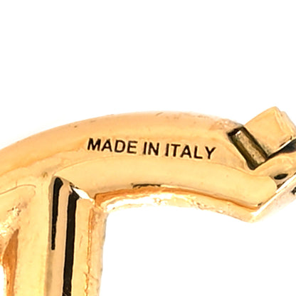 Fendi Metal FF Hoop Earrings Gold 5 of 5