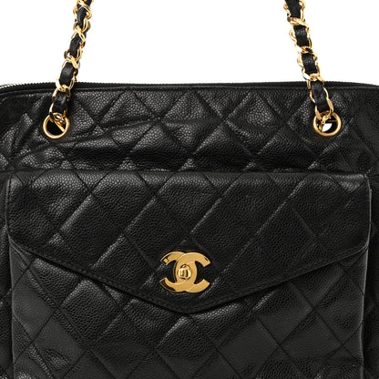 Chanel Caviar Quilted Flap Shoulder Bag Black 8 of 10