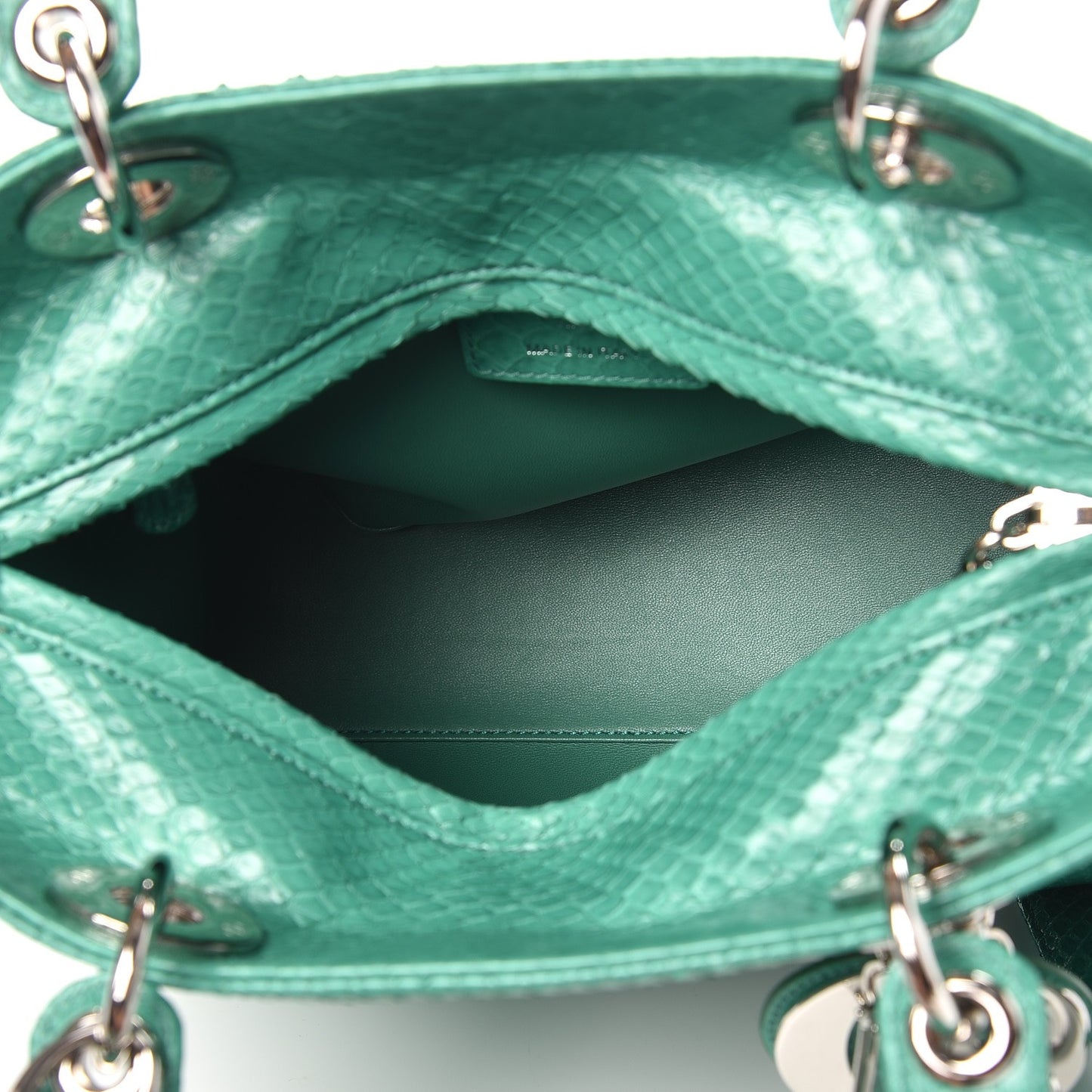 Python Medium Lady Dior Green