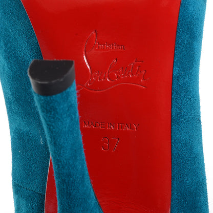 Christian Louboutin Suede Maryl 120 Pumps 37 Peacock 6 of 7