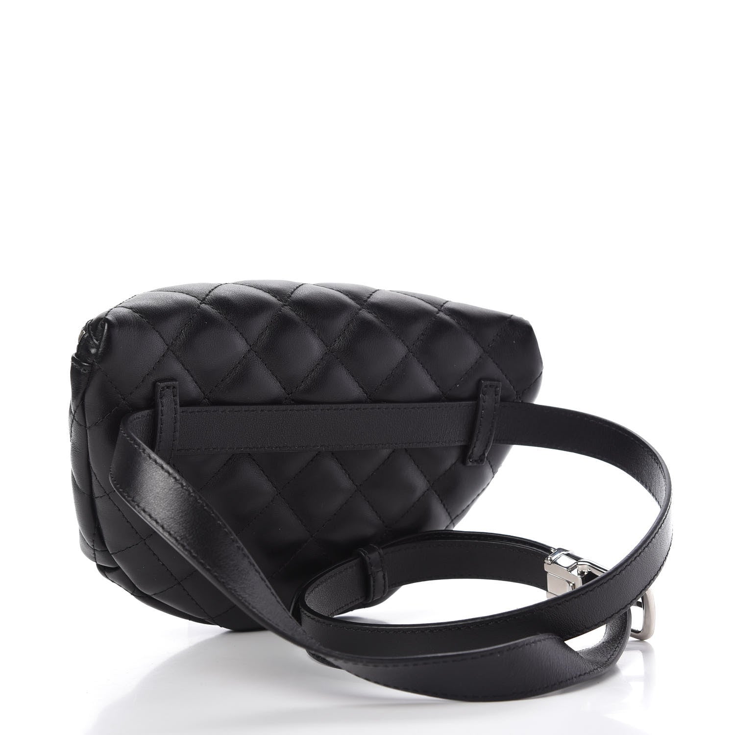 Chanel Grained Calfskin Quilted Waist Belt Bag Black 3 of 11