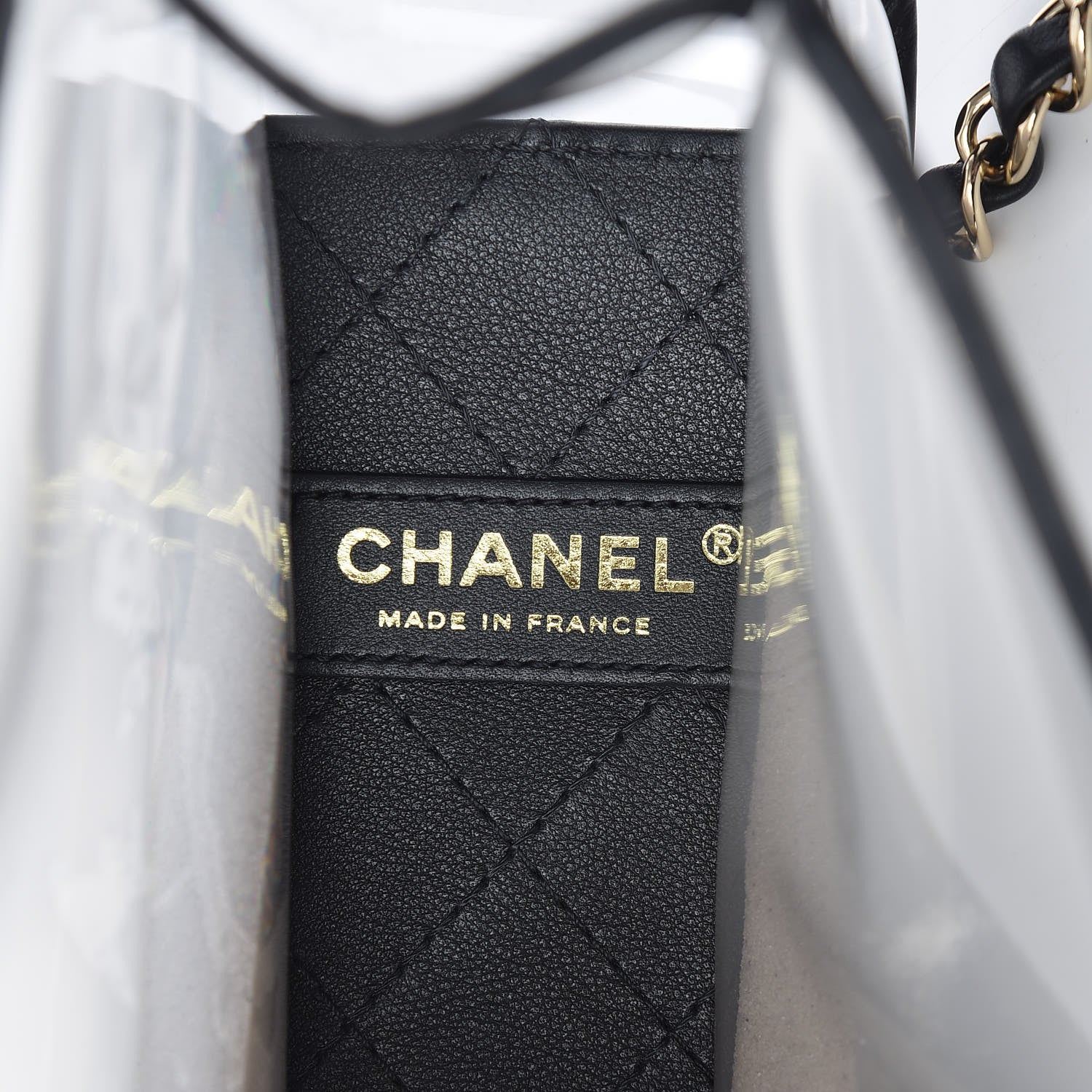 Chanel Lambskin PVC Medium Coco Sand Flap Black 6 of 9