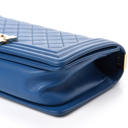 Chanel Calfskin Quilted Medium Boy Flap Blue 7 of 12