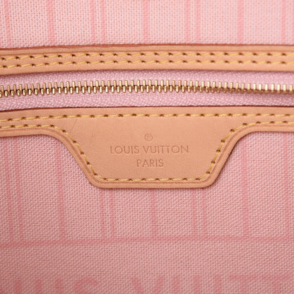 Louis Vuitton Damier Azur Neo Neverfull MM Rose Ballerine 8 of 11
