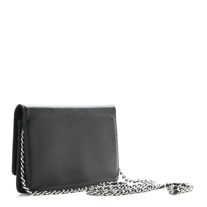 Chanel Caviar Timeless CC Wallet On Chain WOC Black 3 of 10