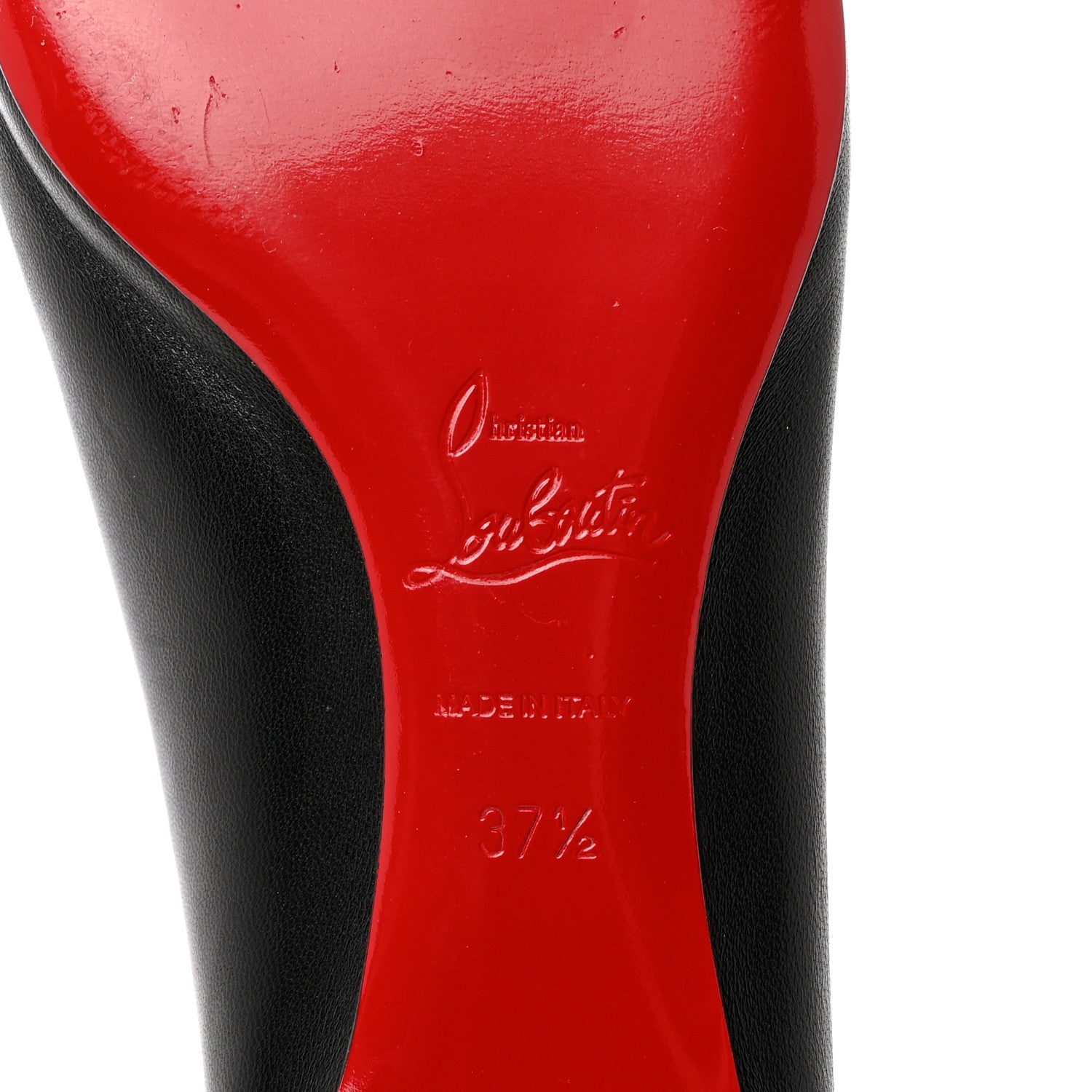 Christian Louboutin Shiny Nappa Ballalla Flats 37.5 Black 6 of 13