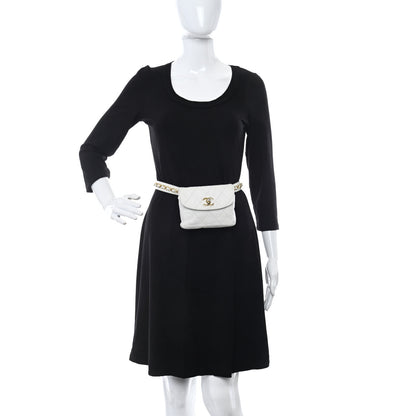 Chanel Lambskin Quilted Flap Waist Belt Bag 70 28 White 2 of 21