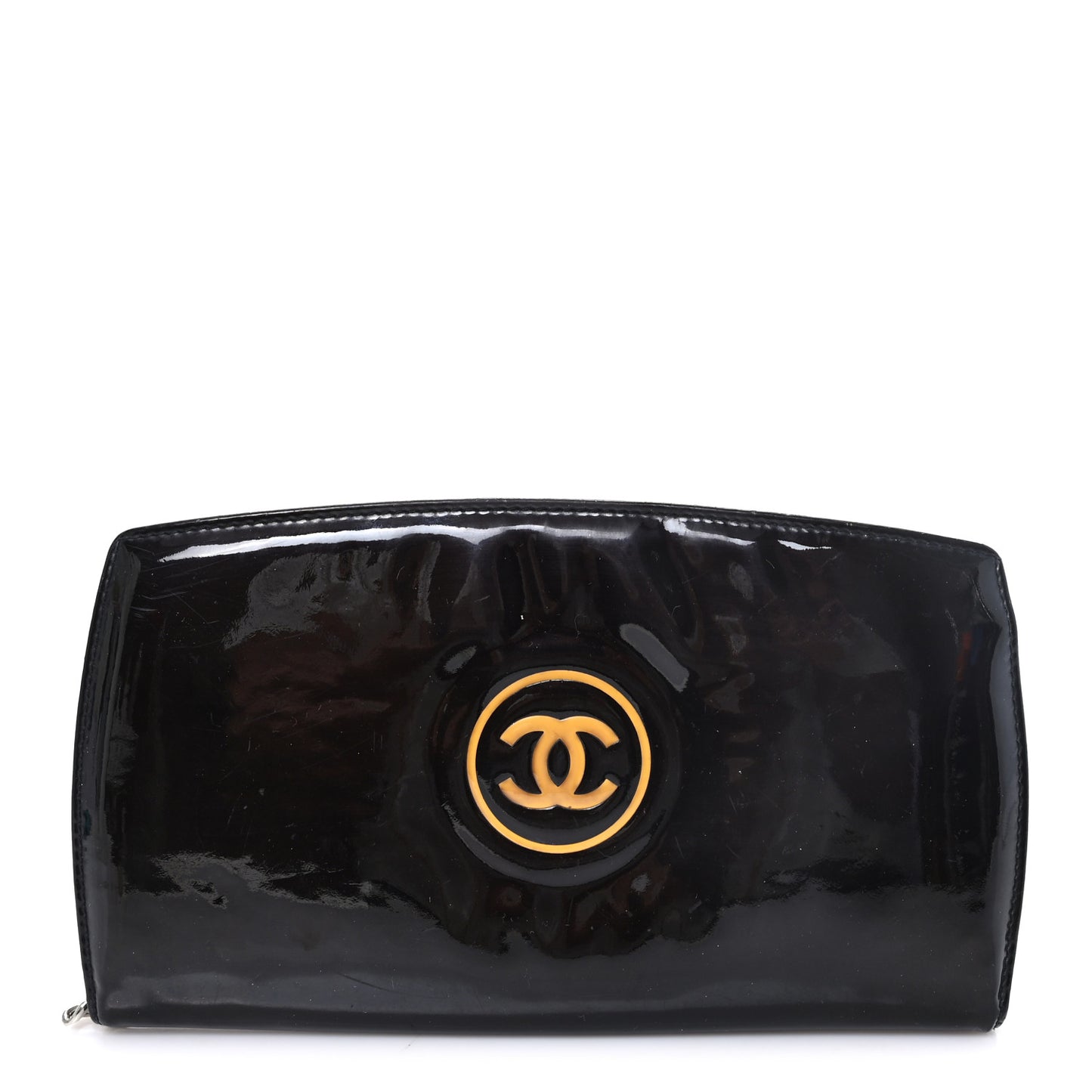 Patent Trousse Maquil Wallet Black