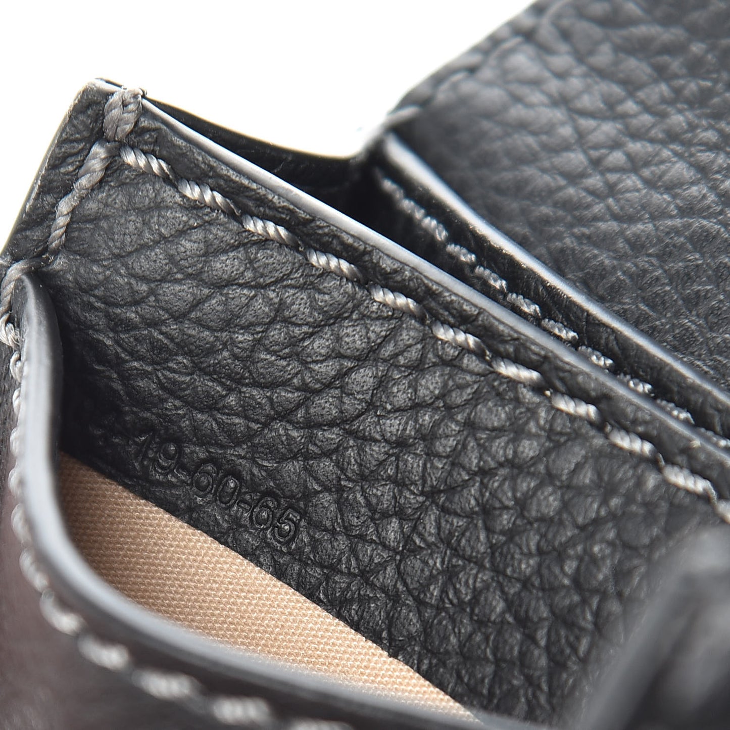 Grained Calfskin Marcie Card Holder Black