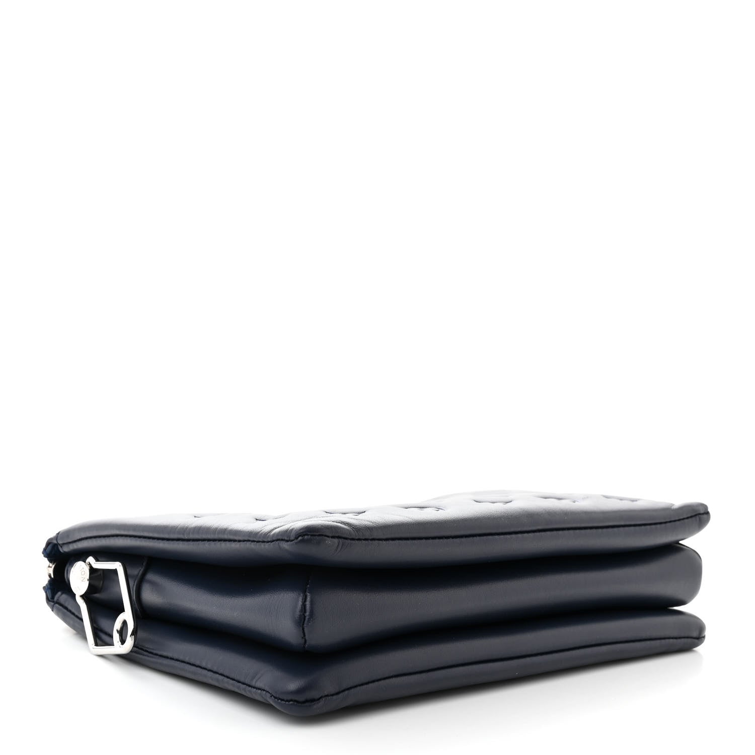 Louis Vuitton Lambskin Embossed Monogram Coussin PM Navy 4 of 11