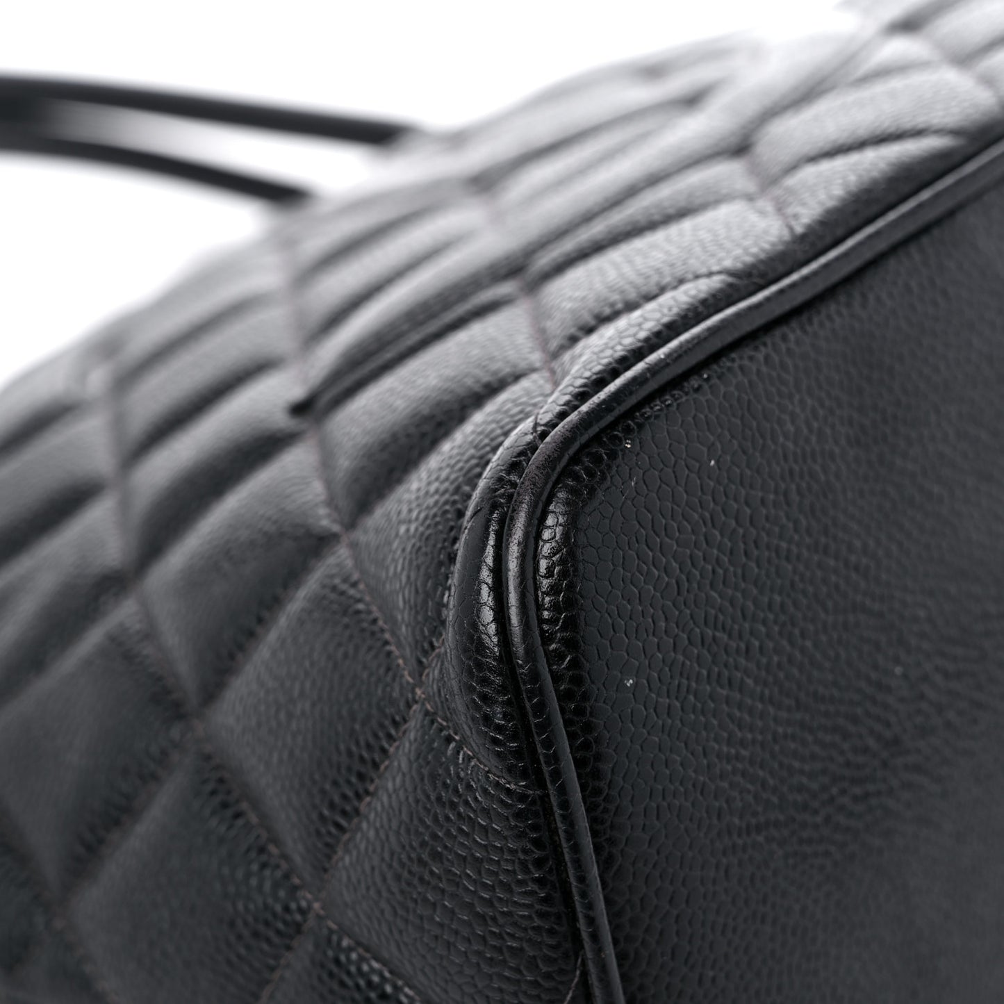Caviar Quilted Medallion Tote Black