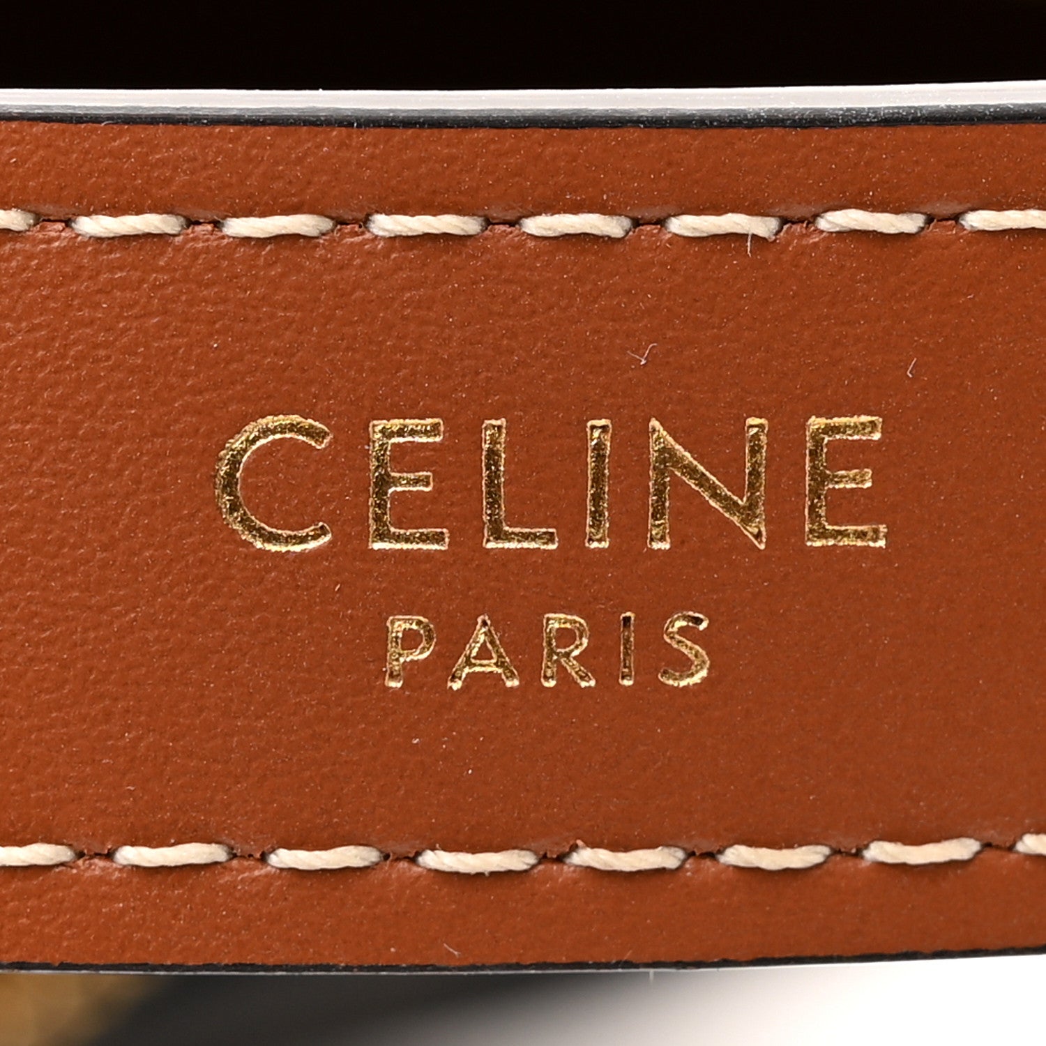 Celine Triomphe Canvas Calfskin Ava Shoulder Bag Tan 6 of 10