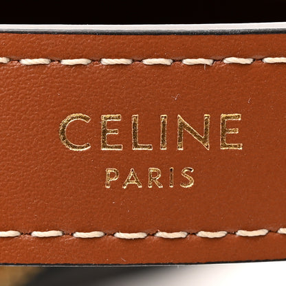 Celine Triomphe Canvas Calfskin Ava Shoulder Bag Tan 6 of 10