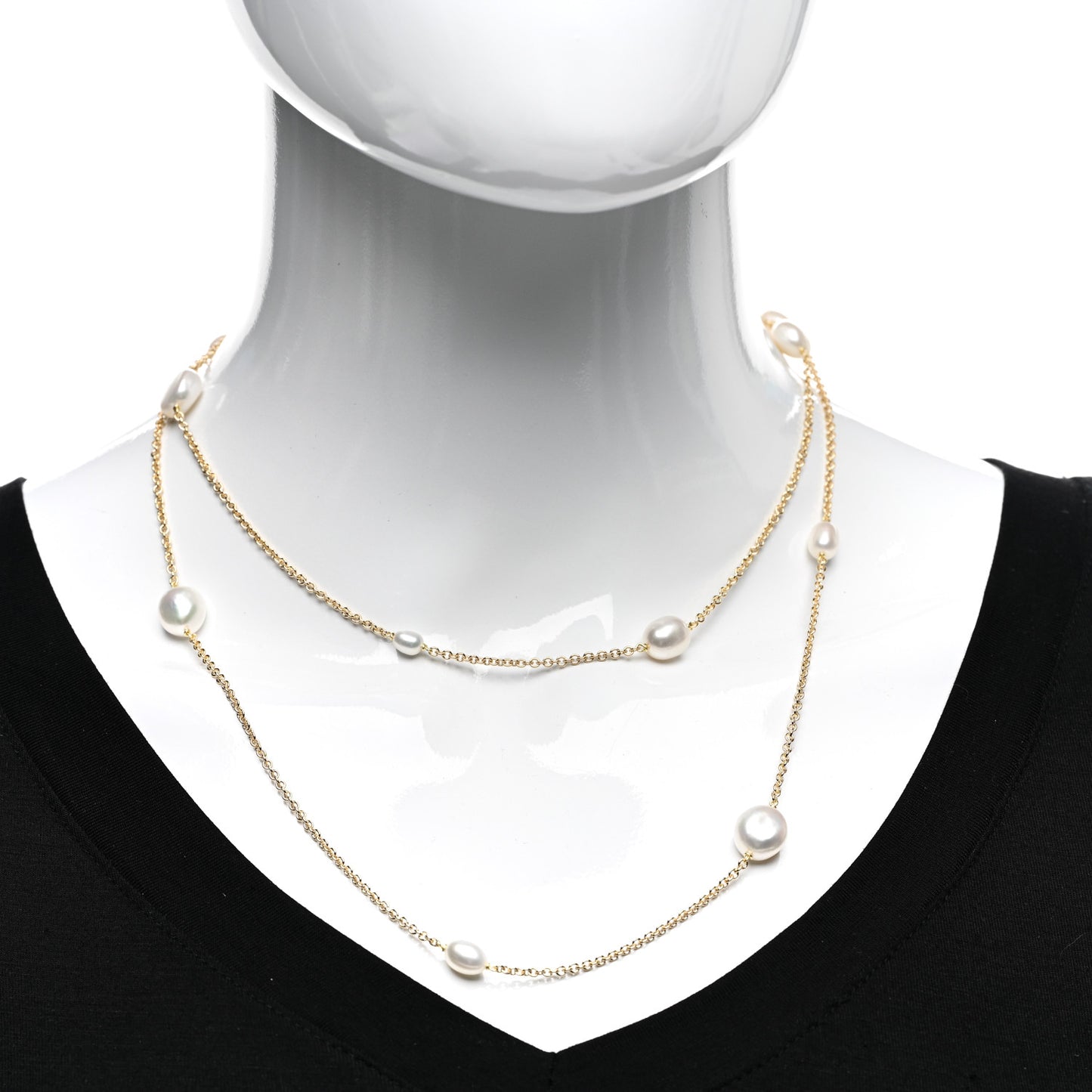 18K Yellow Gold Elsa Peretti Pearls By The Yard Sprinkle Necklace