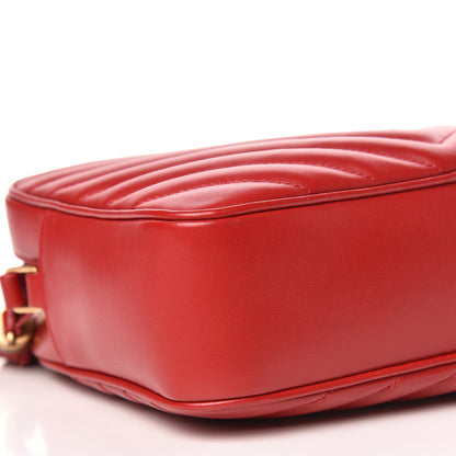 Saint Laurent Calfskin Matelasse Monogram Lou Camera Bag Red 5 of 10