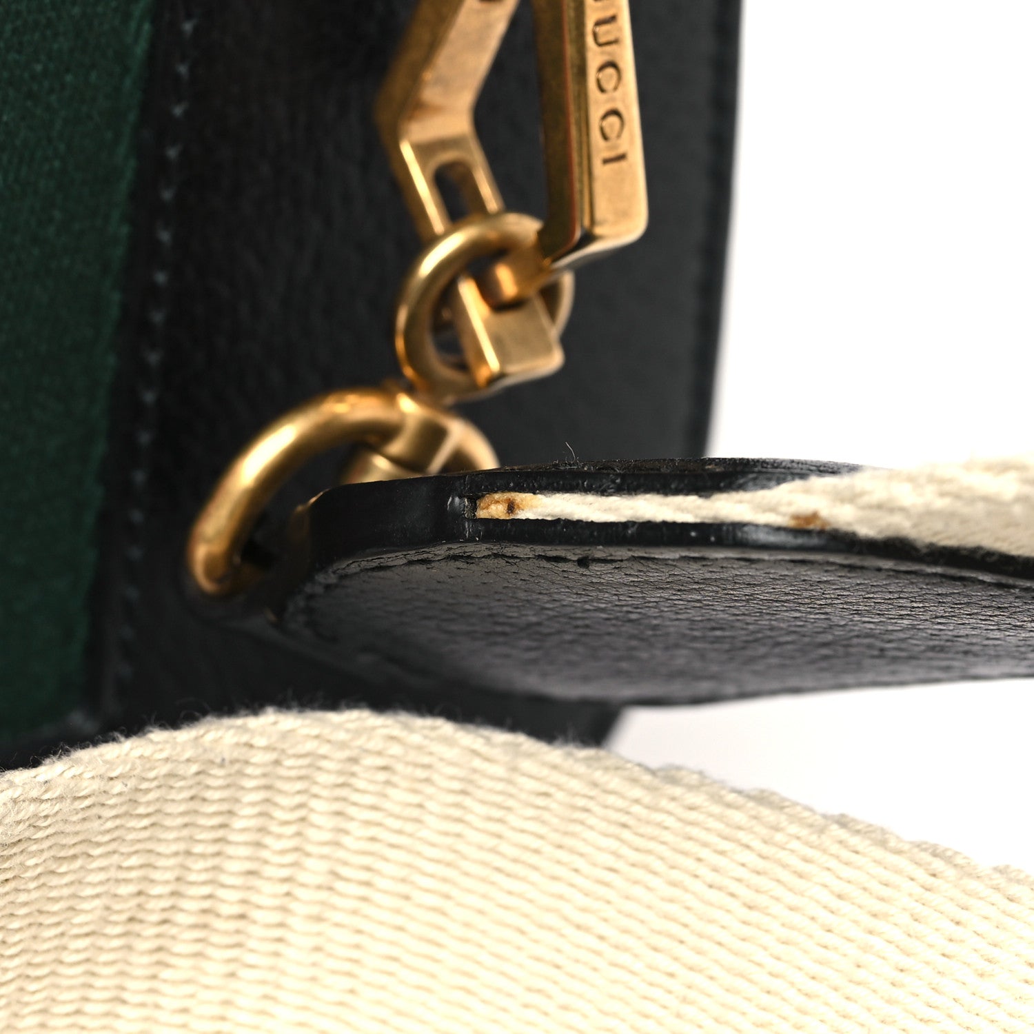 Gucci Calfskin Web Crystal Butterfly Stripe Small Totem Shoulder Bag Black 10 of 10
