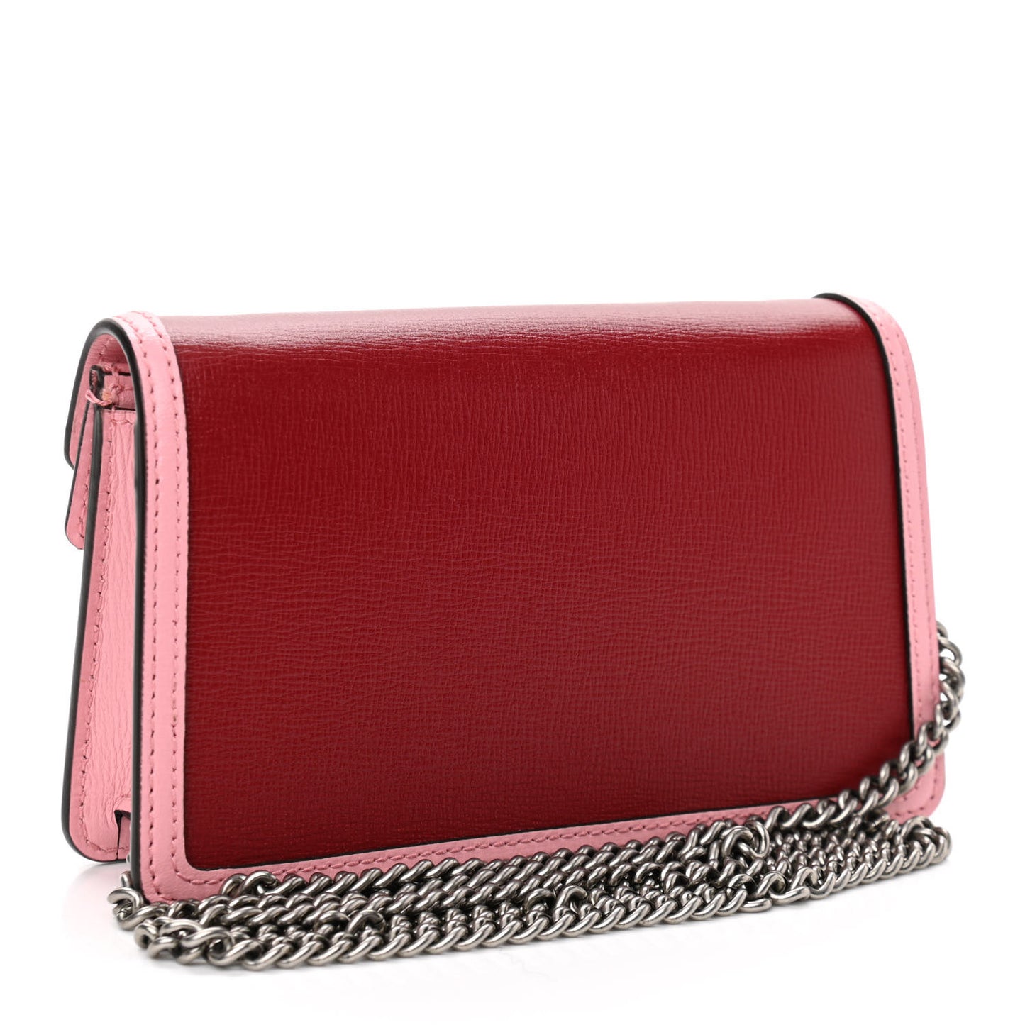 Azalea Calfskin Enamel Super Mini Dionysus Shoulder Bag New Cherry Red Wild Rose Off White